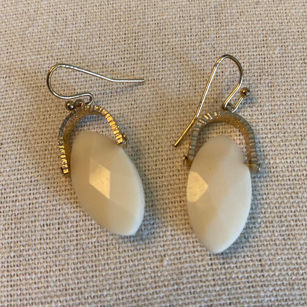 Vintage Cream Dangle Earrings